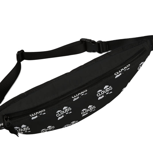 Clouds Fanny Pack - Black Clouds