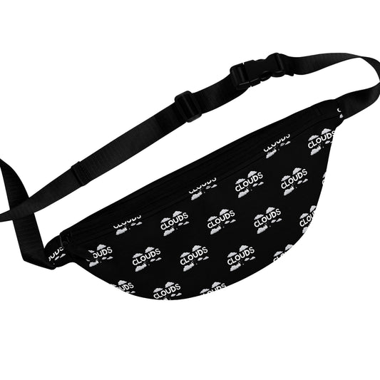 Clouds Fanny Pack - Black Clouds